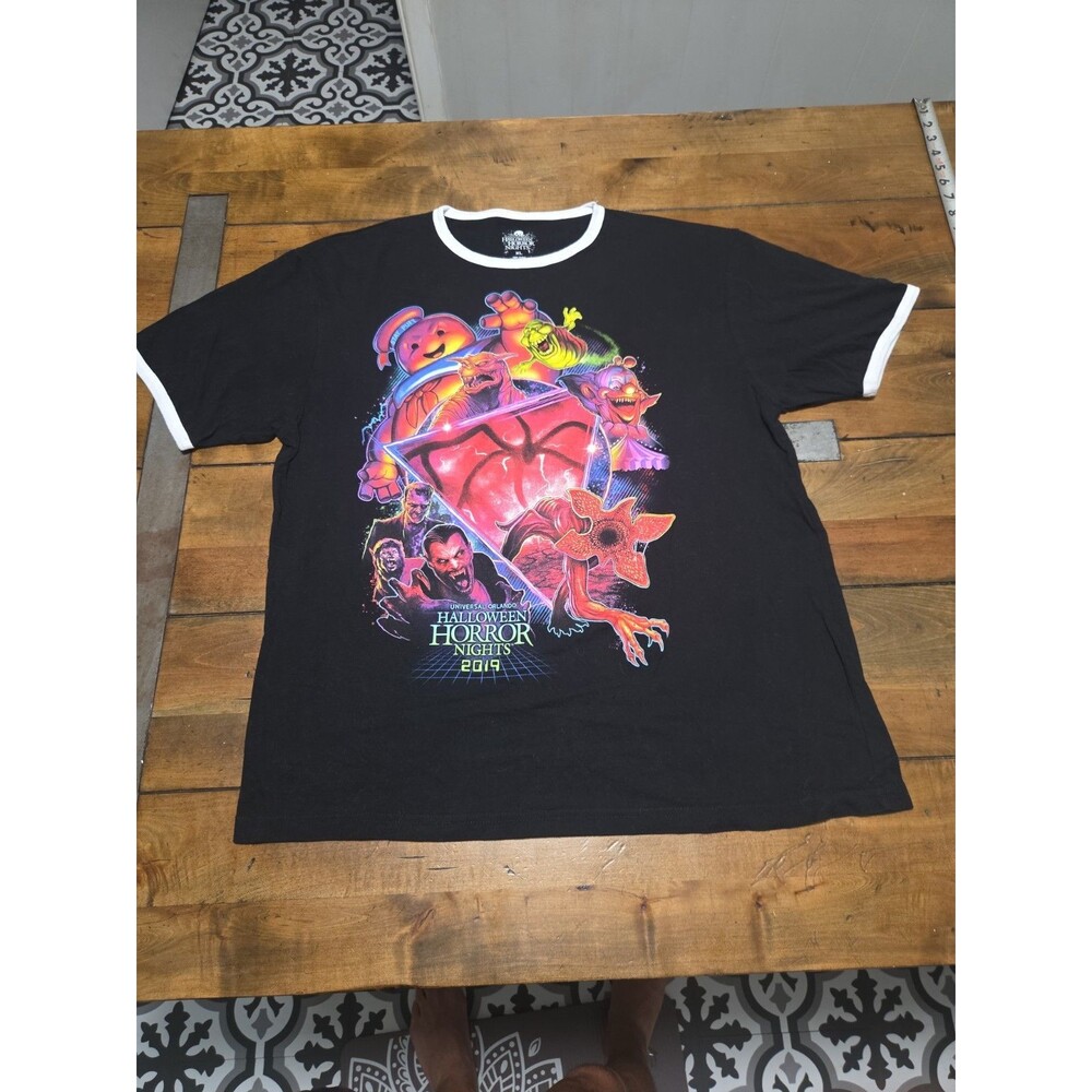 halloween horror nights 2019 shirt mens xl hhn stranger things ringer tee